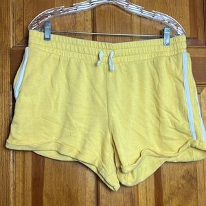 Women's Size Large SO Lounge Life Shorts Yellow with White